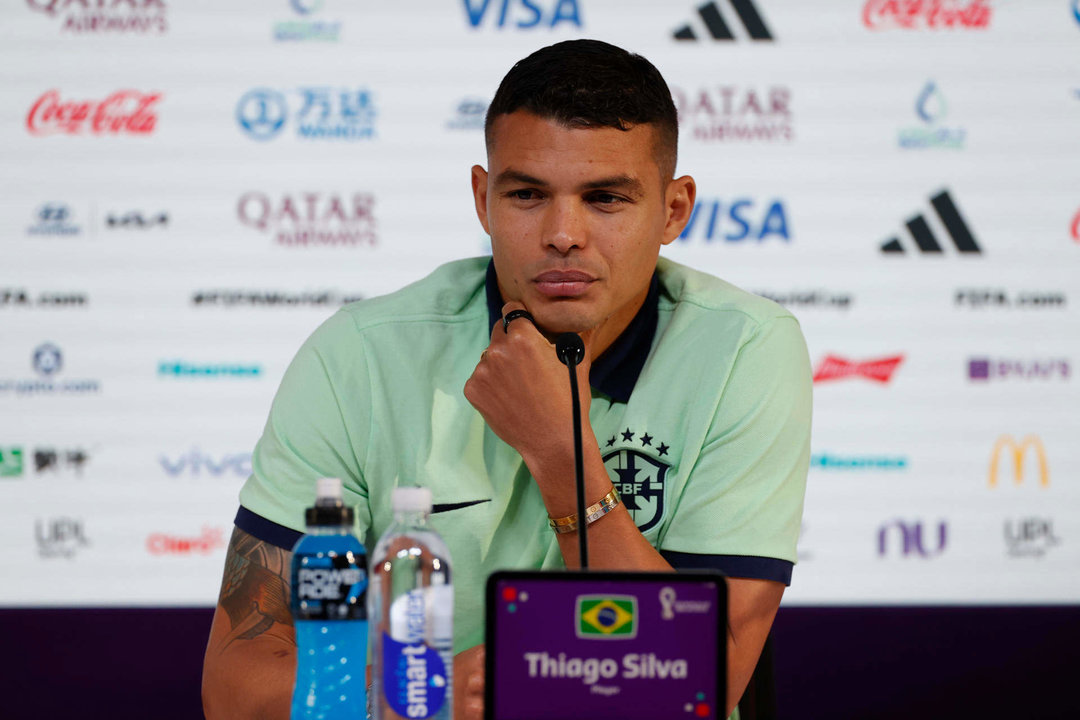 Fotografía de archivo del jugador Thiago Silva. EFE/Esteban Biba